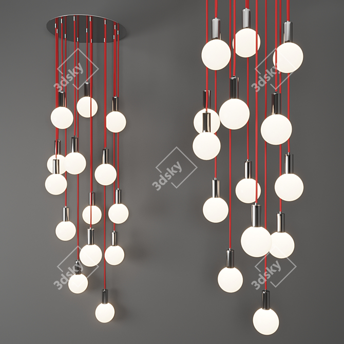 Rhea LED Pendant Light: Modern Elegance 3D model image 1