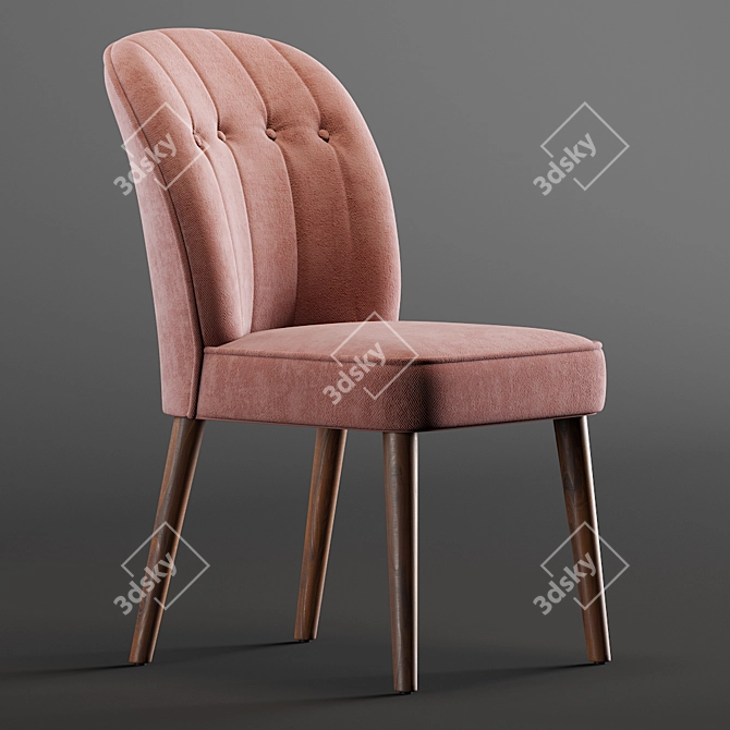 Margot Pink Velvet Chairs 3D model image 1