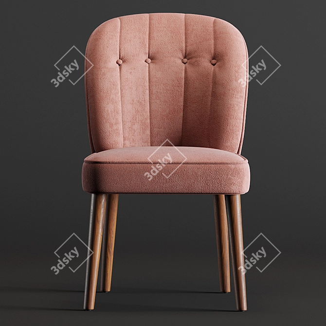 Margot Pink Velvet Chairs 3D model image 2