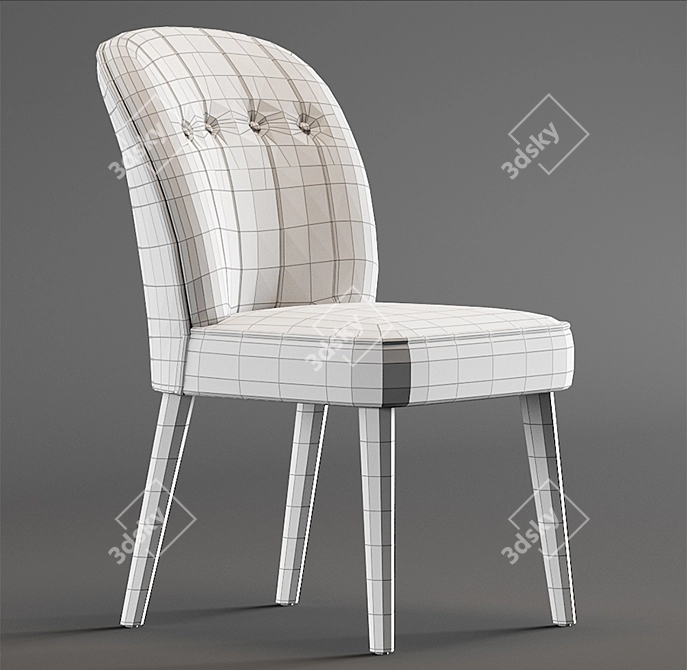 Margot Pink Velvet Chairs 3D model image 3