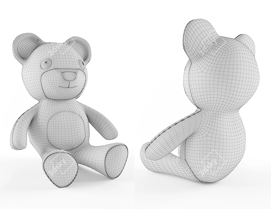 Big Teddy Bear 3D Model 3D model image 3