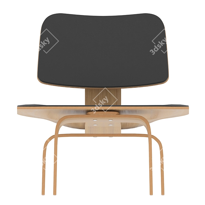 Vitra Leather Plywood Chair 3D model image 3