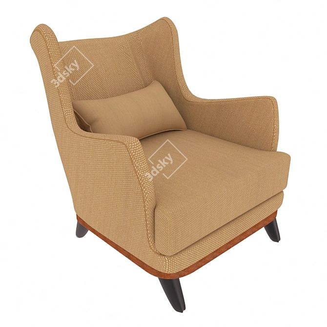 Oscar Armchair: Detailed Model for Interior Scenes 3D model image 1