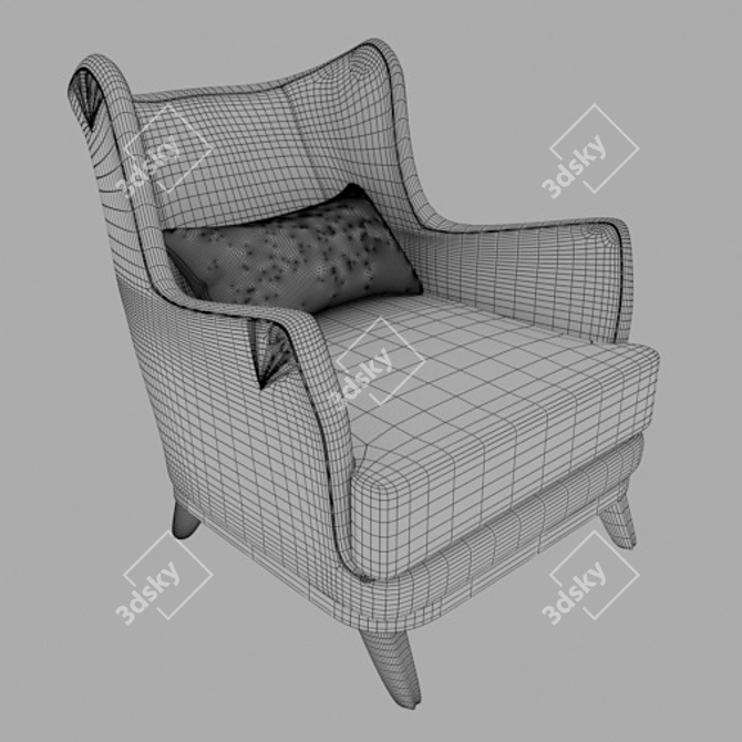 Oscar Armchair: Detailed Model for Interior Scenes 3D model image 3