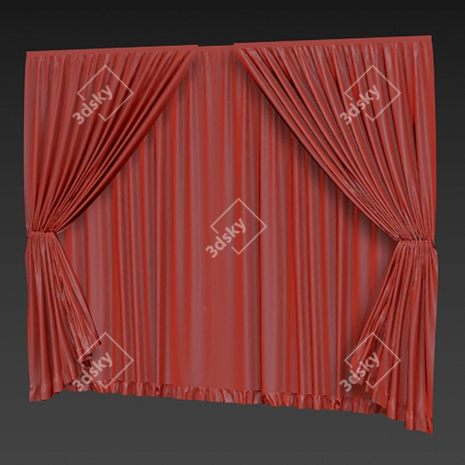 Elegant Curtain Collection: FBX, OBJ, 3Ds Max 3D model image 2