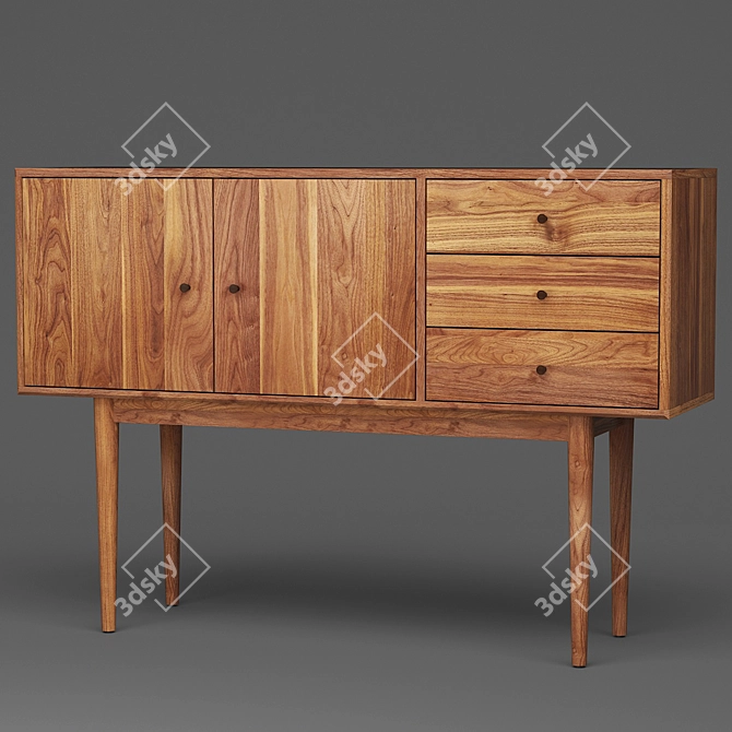 Modern Grove Storage Cabinets 3D model image 1