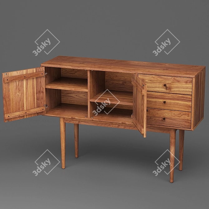 Modern Grove Storage Cabinets 3D model image 2