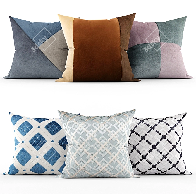 Luxury Home Decor Pillows 3D model image 1