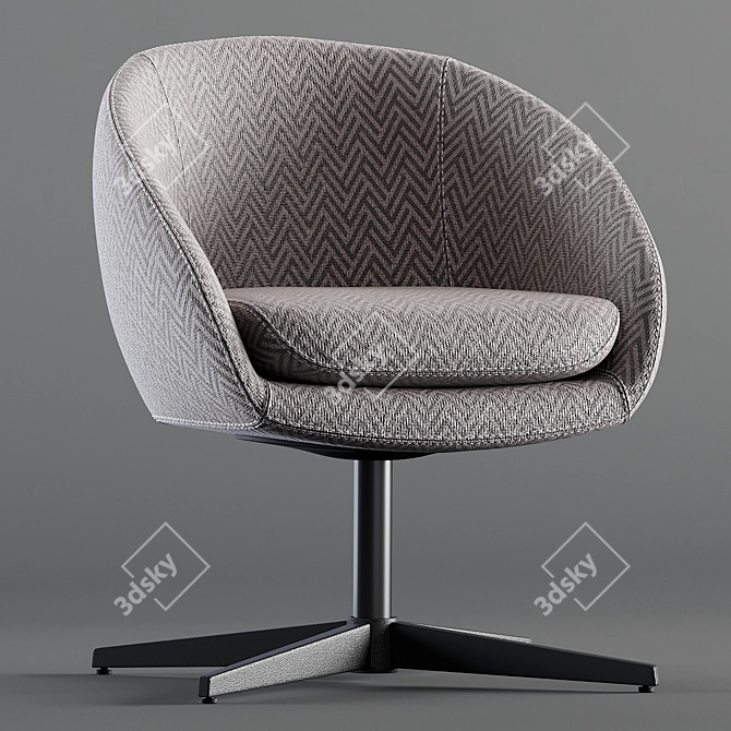 Stylish Minotti Russell Chair | Elegant Design & Comfort 3D model image 1