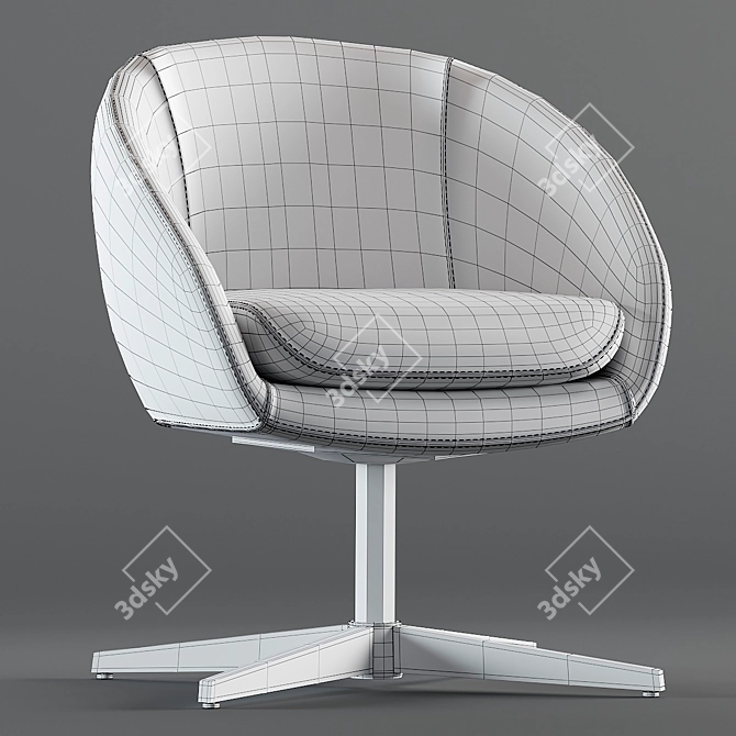 Stylish Minotti Russell Chair | Elegant Design & Comfort 3D model image 3