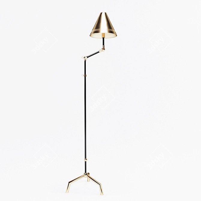 Elegant St. Germain Floor Lamp 3D model image 1