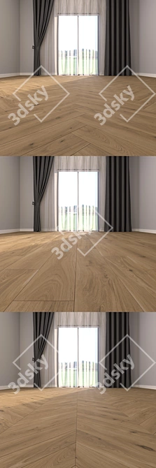 High Definition Parquet Floor Set 3D model image 3