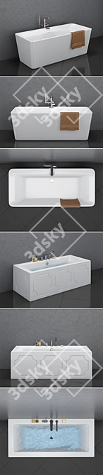 Luxury Bath Set: Villeroy & Boch 23-Piece Collection 3D model image 2