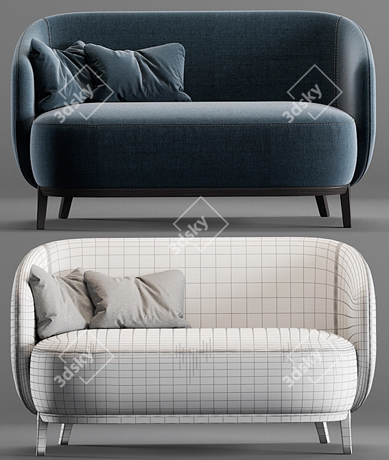 Concha by Bosc: Sleek and Stylish Sofa 3D model image 3