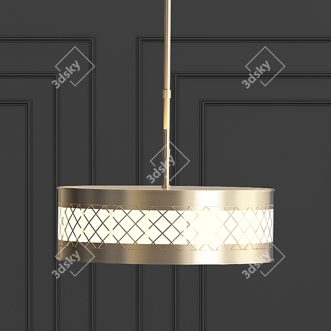 Elegant Rafford Semi-Flush 3D model image 1