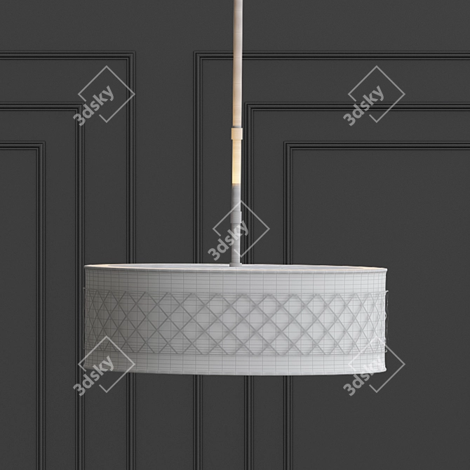 Elegant Rafford Semi-Flush 3D model image 2
