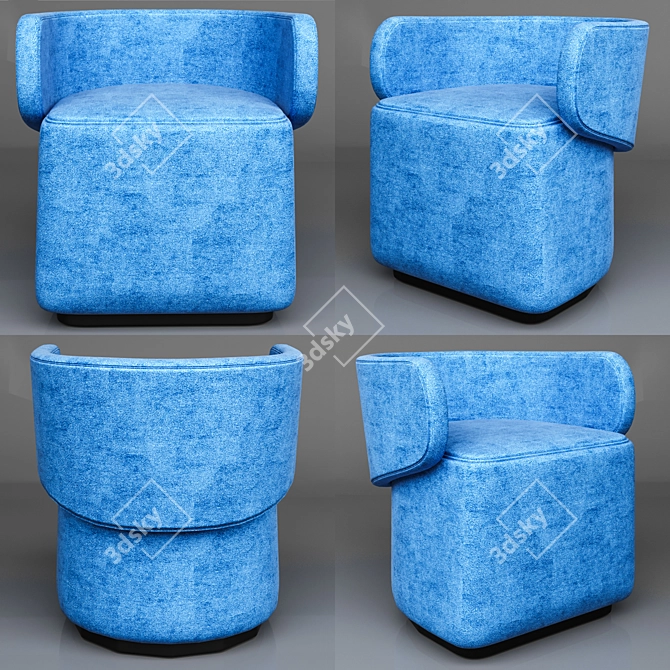 Elegant Feminine Origin Armchair 3D model image 1