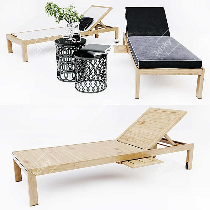 Regatta Natural Lounge Collection II: Ultimate Outdoor Relaxation 3D model image 1