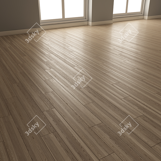 Vintage Wooden Floor Texture 3D model image 2