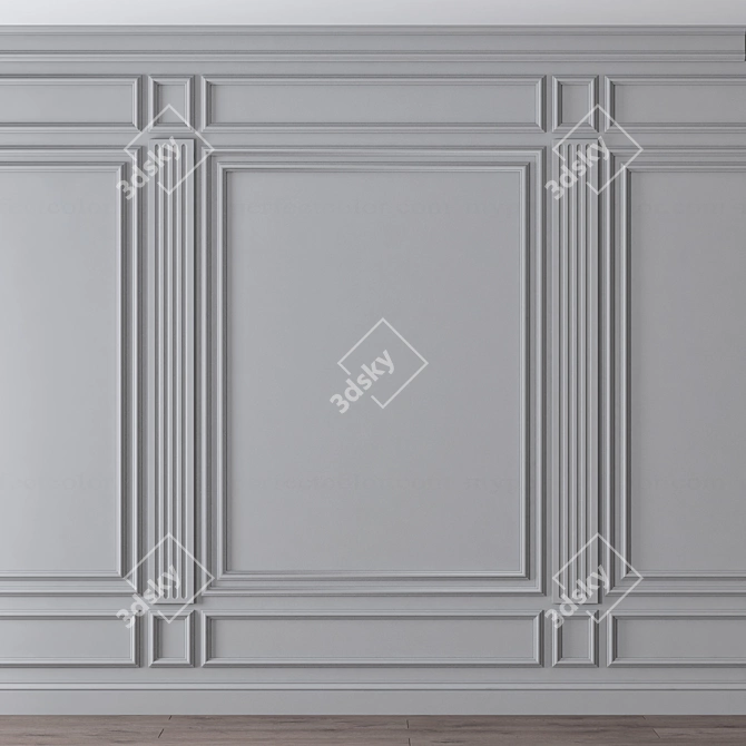 3D Wall Moulding: Enhance Your Home 3D model image 1