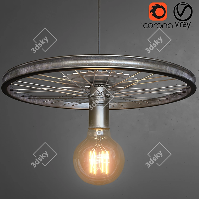 Loft Style 3D Model Lamp 3D model image 1