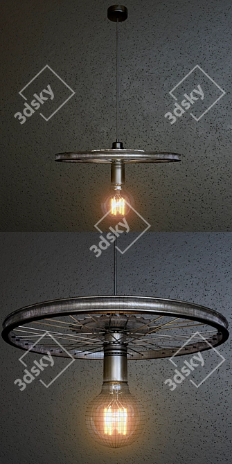 Loft Style 3D Model Lamp 3D model image 2