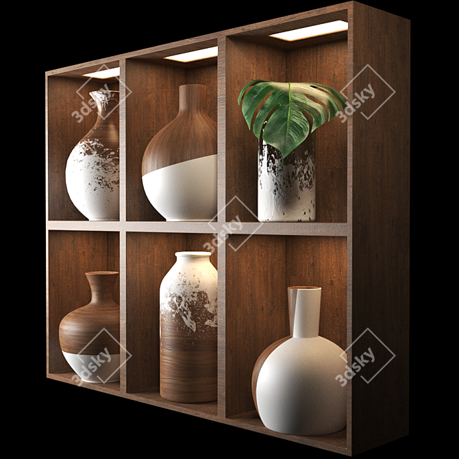 Elegant Poly Vase 3D model image 2