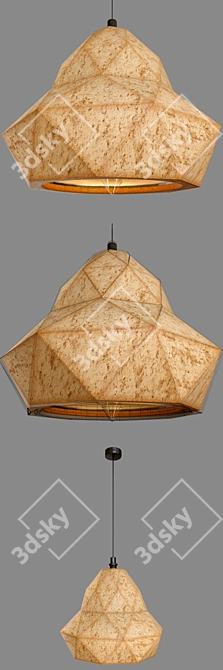 Modern Sand Concrete Lamp 3D model image 2