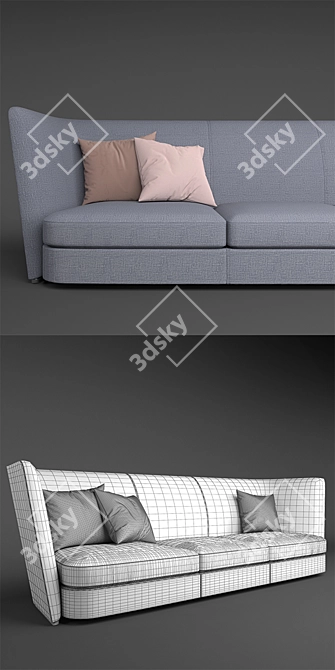 Flexform DetaiLED Sofa: UV Unwrap 3D model image 3