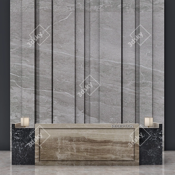 Modern Reception Desk 3D model image 1