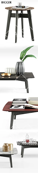 Sleek Bigger Coffee Tables by Poliform 3D model image 3