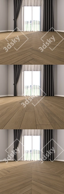 Decorative Parquet Flooring Set 3D model image 3