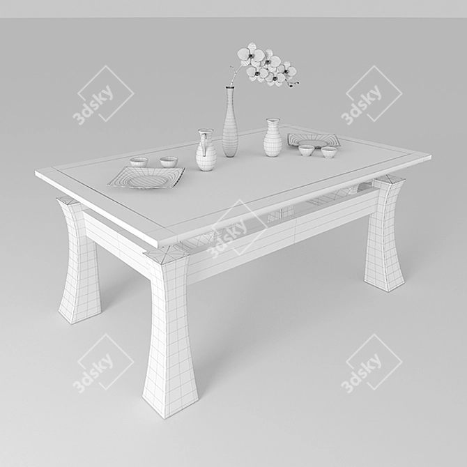 Japanese Style Table 3D model image 2