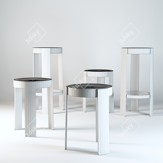 Hem Pal Stool: Sleek and Stylish 3D model image 3