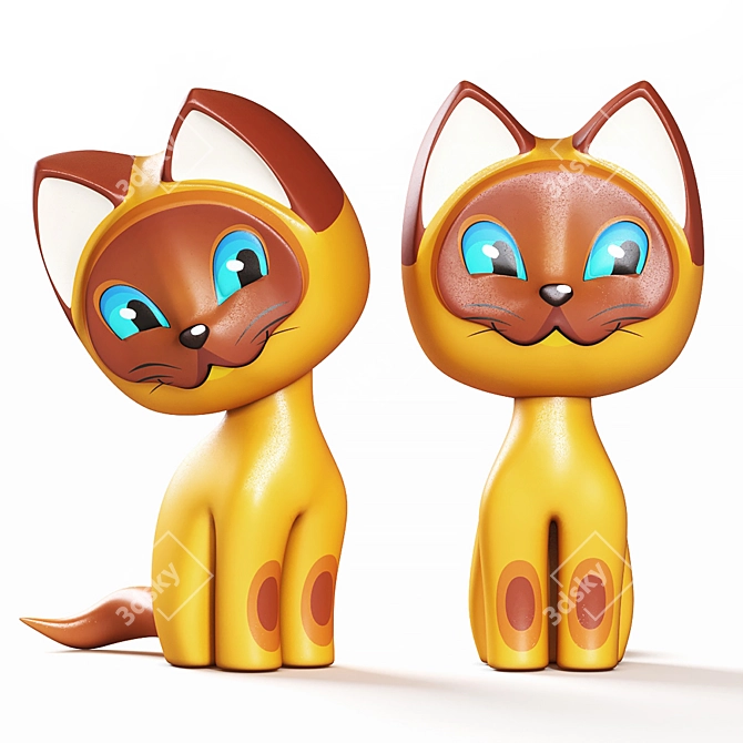 Adorable Kitten Named Gav 3D model image 1