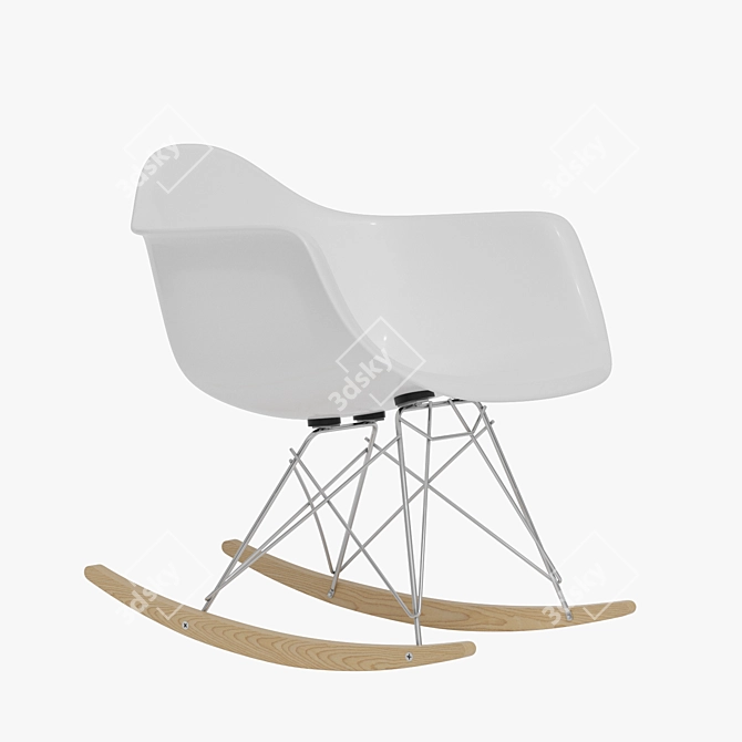 Eames Rocker: Iconic Armchair by Herman Miller 3D model image 1