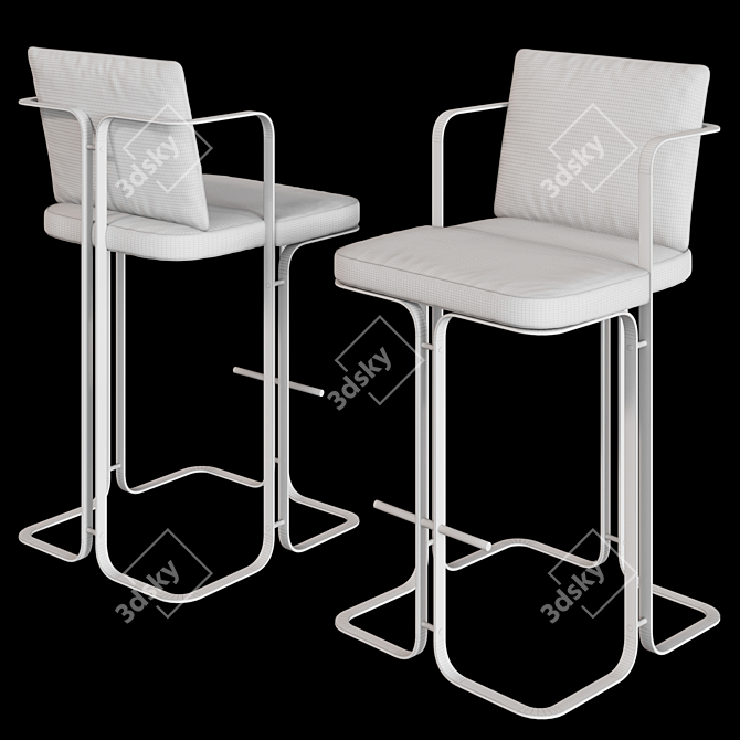 Modern SG2 Murena Bar Stool 3D model image 2