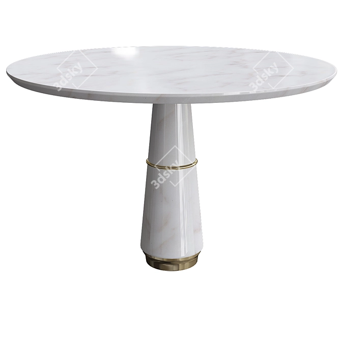 Elegant Agra Dining Table 3D model image 1