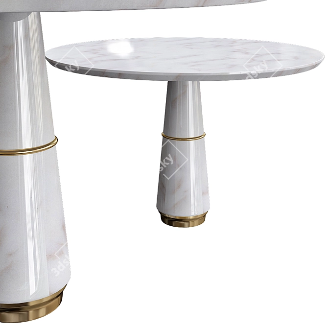 Elegant Agra Dining Table 3D model image 2