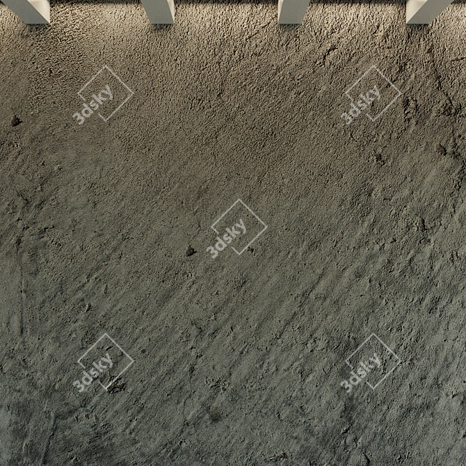 Vintage Concrete Wall Texture 3D model image 2