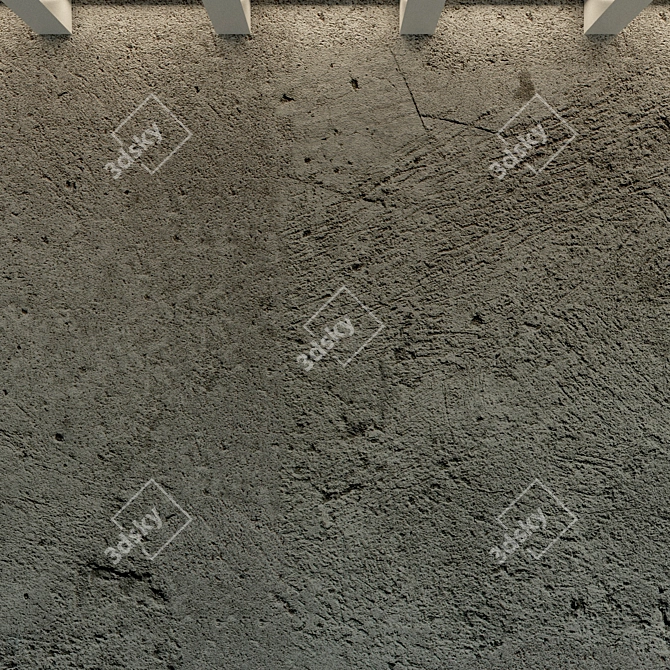 Vintage Concrete Wall Texture 3D model image 3