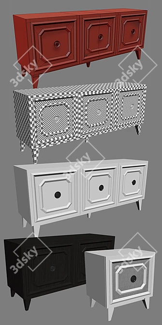 Wythe Cabinet - Stylish and Functional 3D model image 3