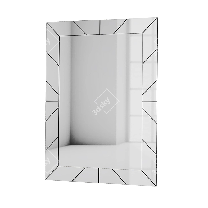 Reflective Elegance: Mirror Panel 3D model image 1