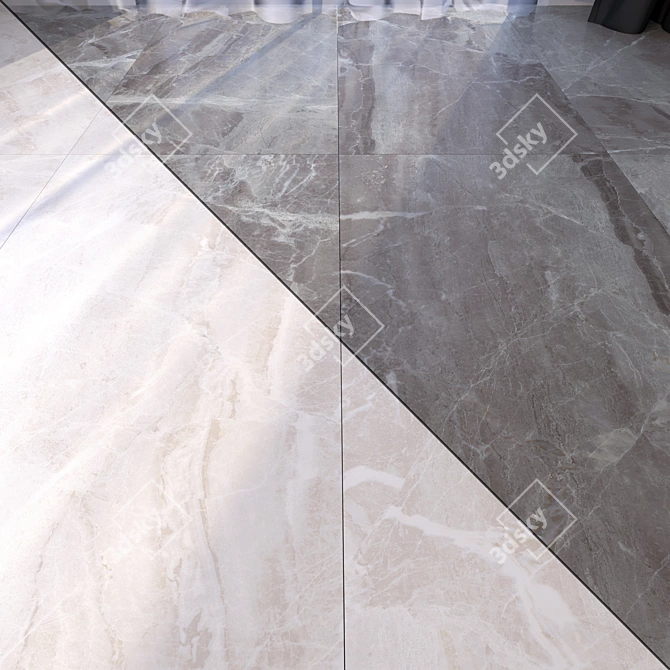 Luxury Marble Floor Tile Set 3D model image 1