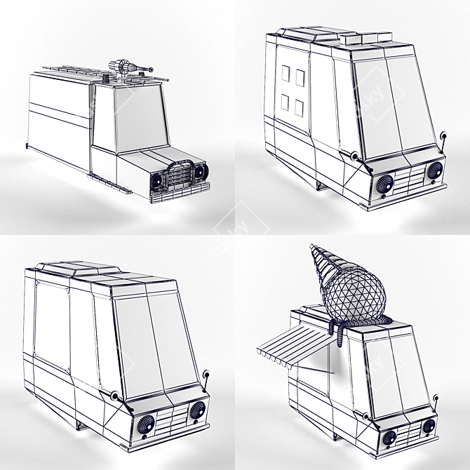 Low Poly Toy Transport Collection 3D model image 2