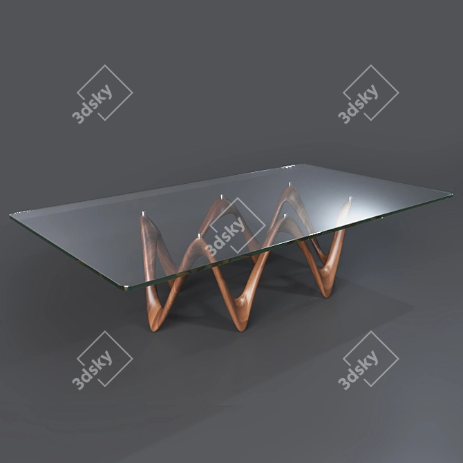 Eco Table: 3Dmax, Vray+Corona, Textures 3D model image 1