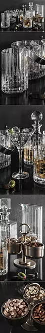 Elegant Crystal Barware Set 3D model image 2