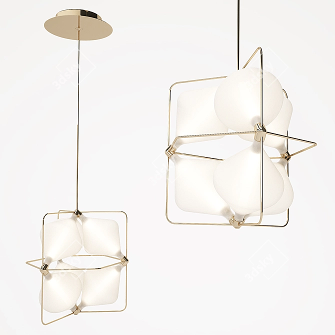 Elegant Clover Lamp Collection 3D model image 2