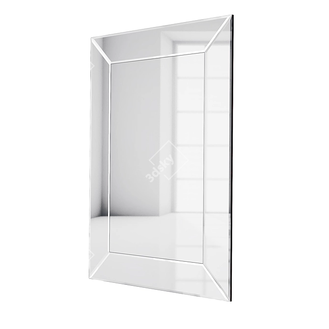 Elegant Mirror Panel: 1250mm Height, 900mm Length 3D model image 1