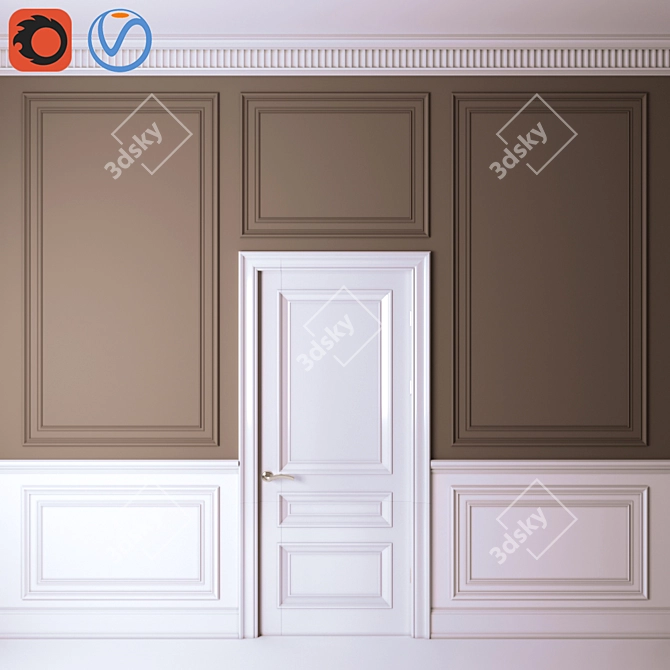 Elegant Molding for Stylish Décor 3D model image 1